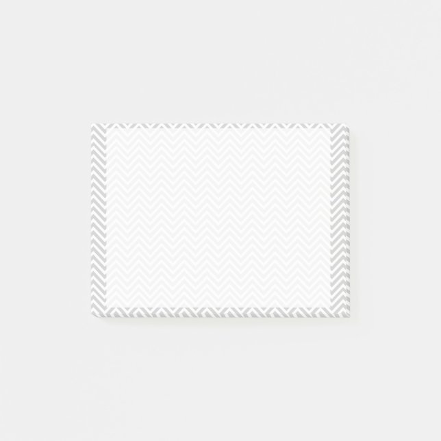 Graues Zickzack Post-it Klebezettel (Vorderseite)