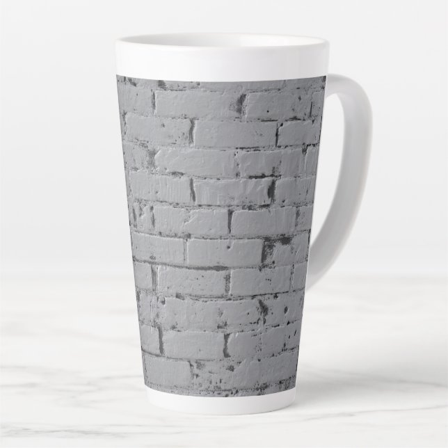 Graufarbene Ziegelmauer Milchtasse (Rechte Ecke)