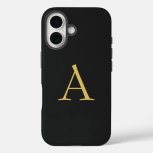 Graufarbige Monogramm Beruflich iPhone 16 Hülle
