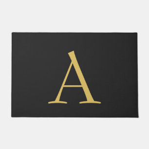 Graufarbige Monogramm Beruflich Fußmatte
