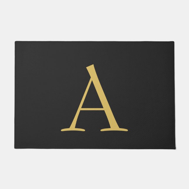 Graufarbige Monogramm Beruflich Fußmatte (Vorderseite)