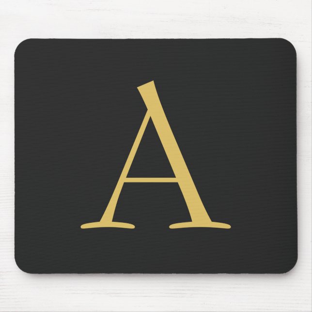 Graufarbige Monogramm Beruflich Mousepad (Vorne)