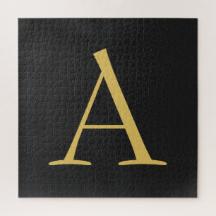 Graufarbige Monogramm Beruflich Puzzle