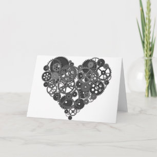 Graugarnen Herz Feiertagskarte