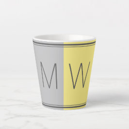 Graugelb | Modern | MOTIVIEREND | MONOGRAMM Milchtasse