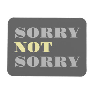 Graugelb Sorry Flexi Magnet