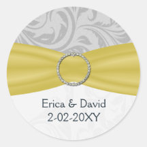 Graugelbe IMITATE Schleife Diamantschnalle Hochzei