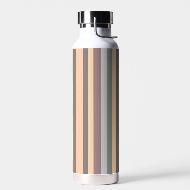 Graugelbe Lila Streifen Trinkflasche (Links)