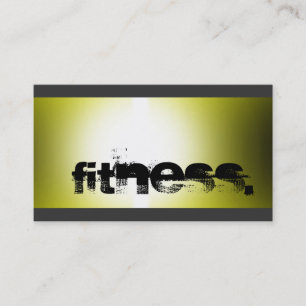 Graugelbe Personal Trainer Fitness Business Card Visitenkarte