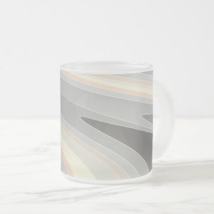 Graugelbe Rosa Wellen Mattglastasse