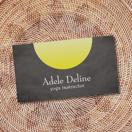 Graugelbe Yogakarte Visitenkarte