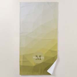 Graugelber Ober Mesh cooles Muster Monogramm Strandtuch