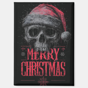 Graugothischer Schädel mit einer beängstigenden We Magnet