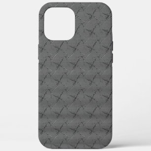 Graugrau mit kleinen Streifen und pixelig Case-Mate iPhone Hülle