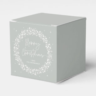 Graugrüne frohe Weihnachtsgläser Geschenkschachtel