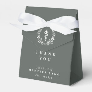 Graugrüner Asclepius Medizinischer Abschluss Geschenkschachtel