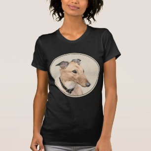 Grauhound-Malerei - Niedliche Original Hundekunst T-Shirt