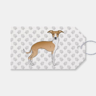 Grauhund-Hund mit Pfoten Geschenkanhänger