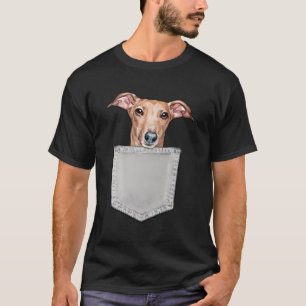 Grauhund in einem Niedlichen Pocket Hundebesitzer T-Shirt