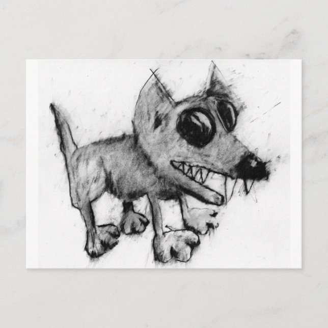 Grauhund Postkarte (Vorderseite)