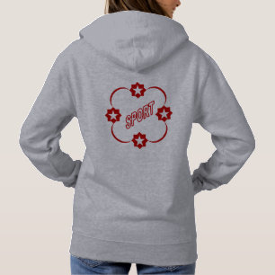 Graukapuzenpullover für Frauen SPORT Hoodie