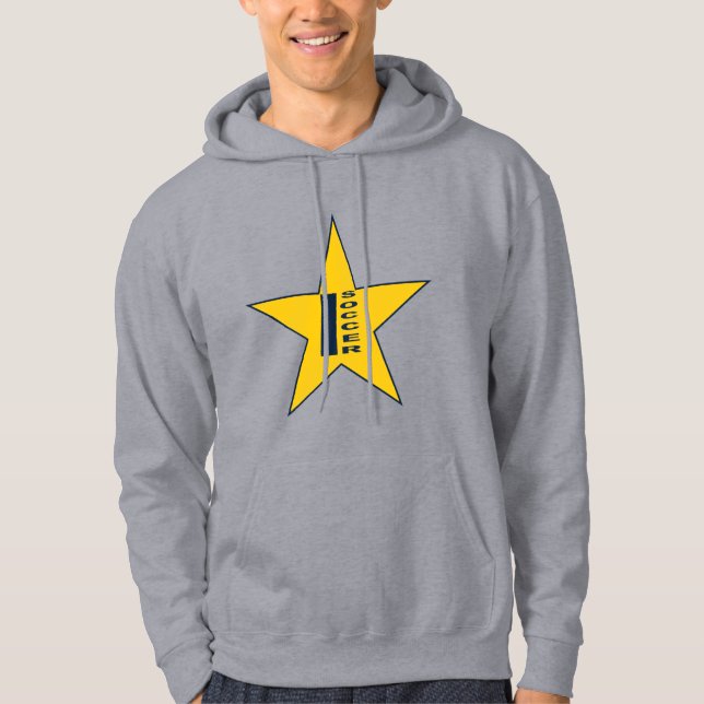 Graukapuzenpullover INDIANA SOCCER Hoodie (Vorderseite)