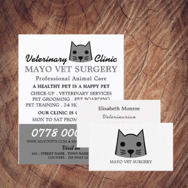 Graukatze, Tierarzt, Veterinärdienst Flyer (Von Creator hochgeladen)