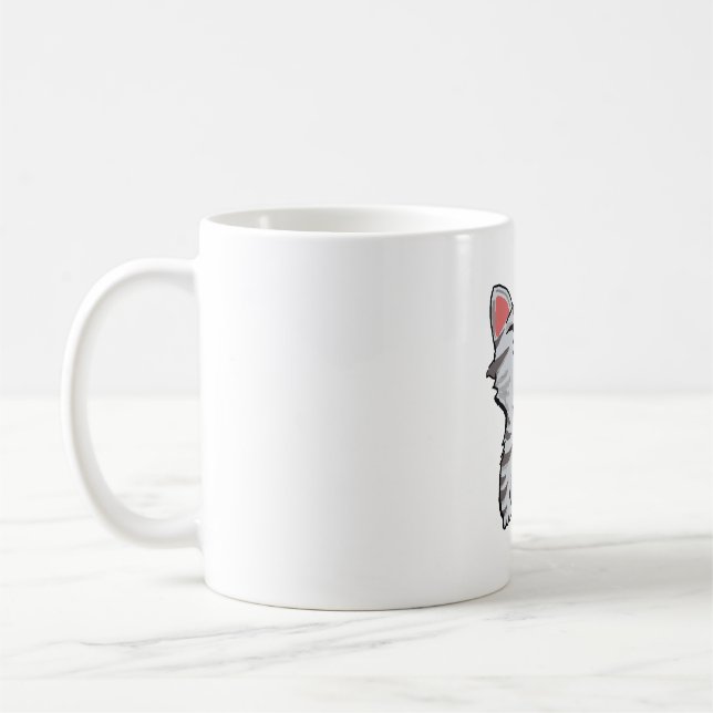 Graukatzenkatze Cartoon Kaffeetasse (Links)