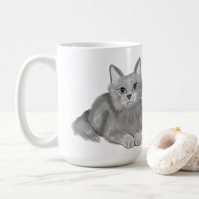 GraukatzenMama Kaffeetasse (Mit Donut)