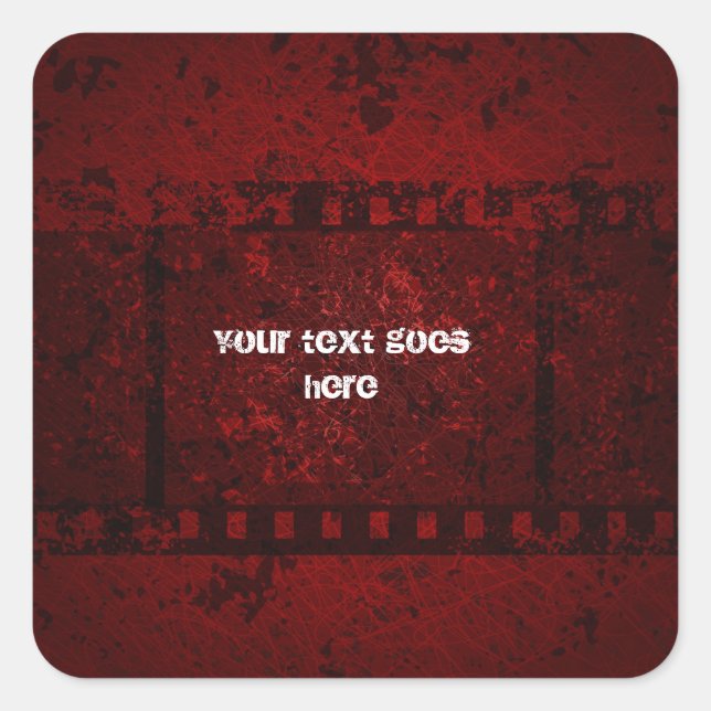 Graukleber Quadratischer Aufkleber (Vorderseite)