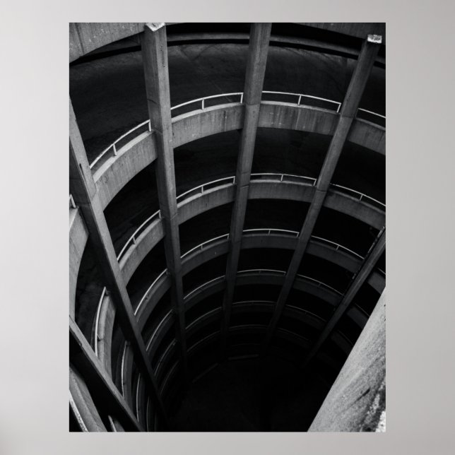 GRAUKONKRETE SPALTEN POSTER (Vorne)