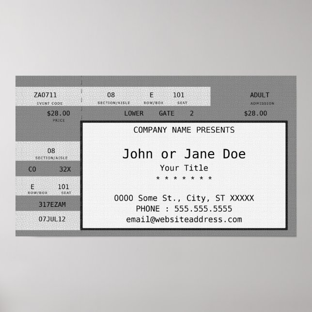 Graukonzert Poster (Vorne)