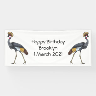 Graukranichkraniche Cartoon Banner