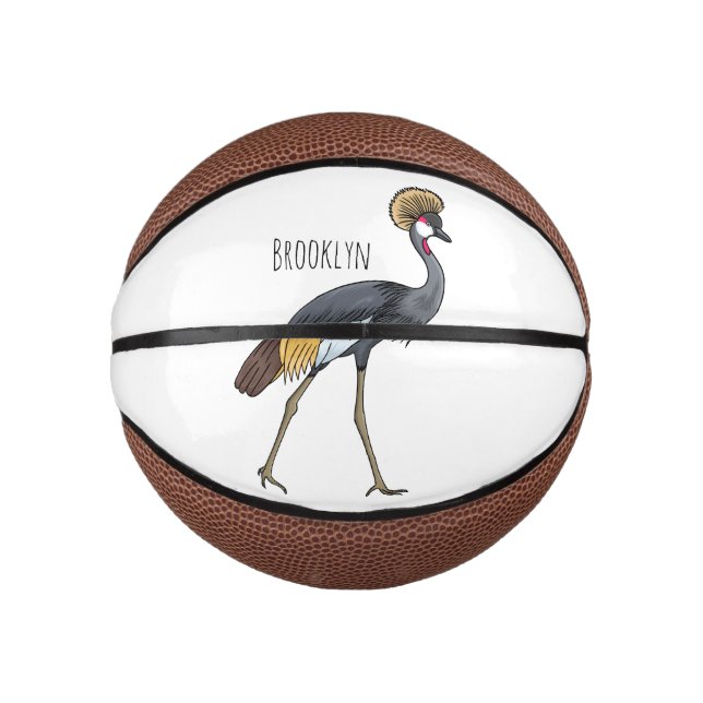 Graukranichkraniche Cartoon Mini Basketball (Vorderseite)