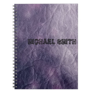 Grauleder Notizblock