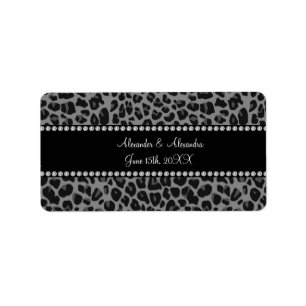 Grauleopard-Gastgeschenke Hochzeiten Adressaufkleber