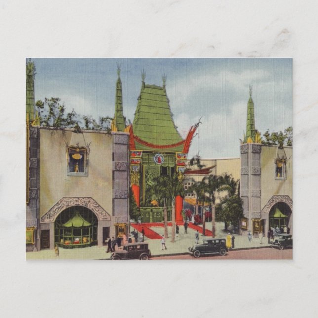 Grauman's Theater Wedding Escort Card Postkarte (Vorderseite)