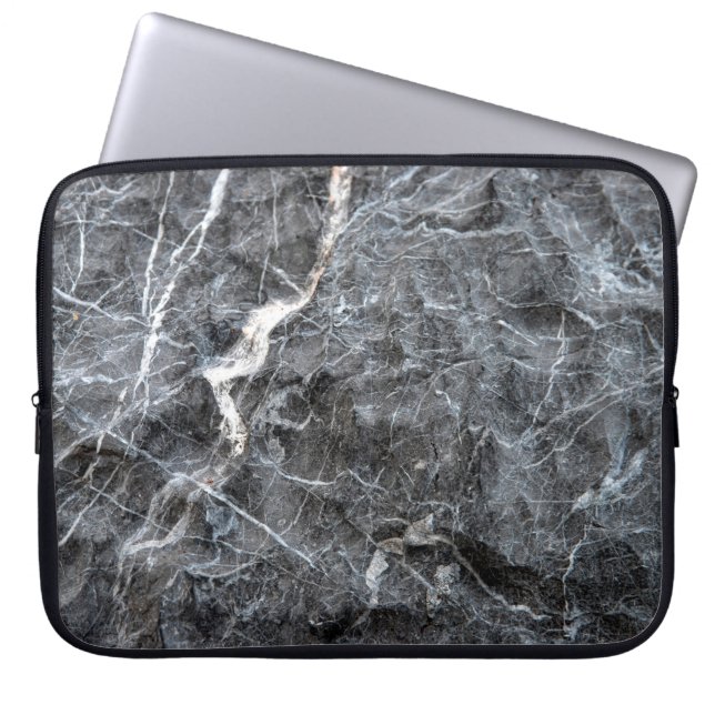 Graumarmor Laptopschutzhülle (Vorderseite)