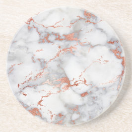 Graumarmor und Goldmarmor der Rose Getränkeuntersetzer