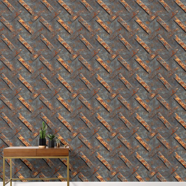 Graumetall Tapete (Hausflur)