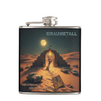 GRAUMETALL - who strokes the devil's fur Flachmann