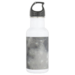 Graumond am schwarzen Himmel Trinkflasche