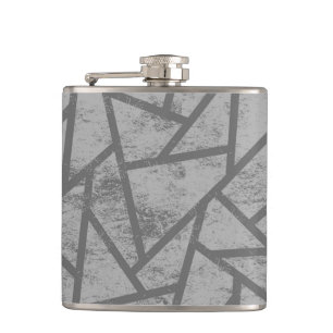 Graumosaikmuster Flachmann