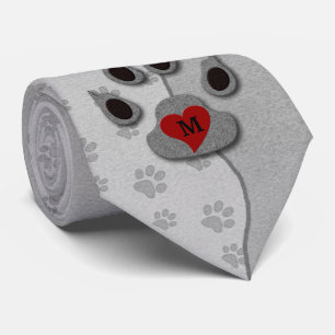 Graupaw Print Dog Lover Mit Monogramm Krawatte