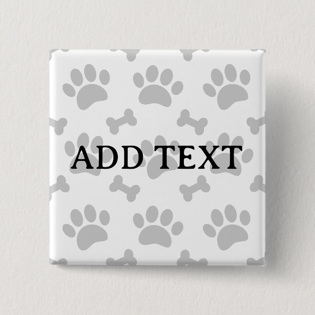 Graupaws und Knochenmuster Button (Vorderseite)