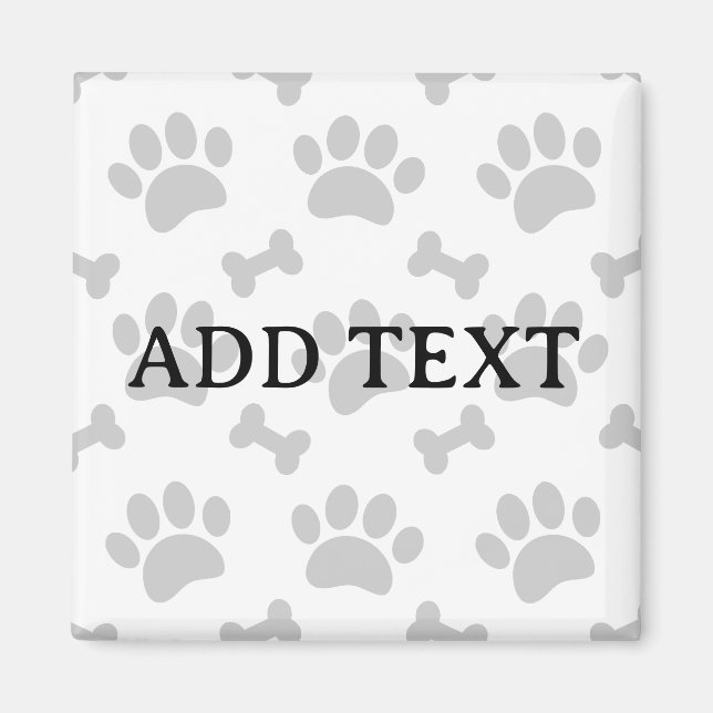 Graupaws und Knochenmuster Magnet (Vorne)