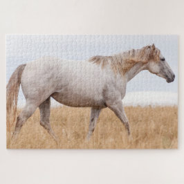 Graupferd durch das Feld Puzzle