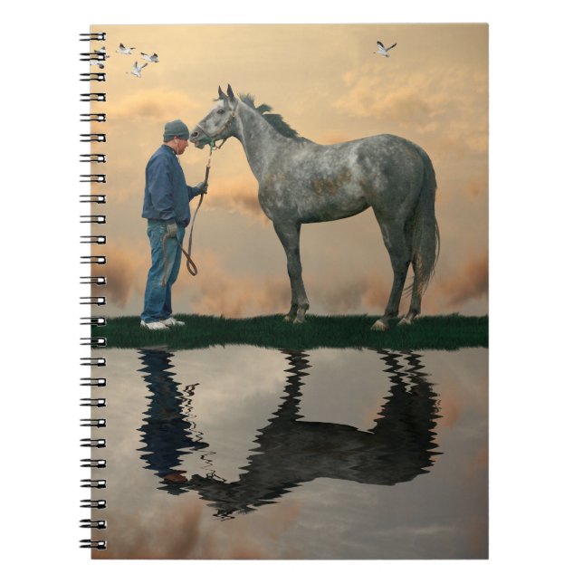 Graupferd und Graupferd OTTB SpiralNotebook Notizblock (Vorderseite)