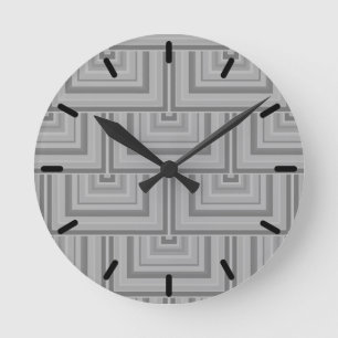 Grauquadratische Waage Runde Wanduhr