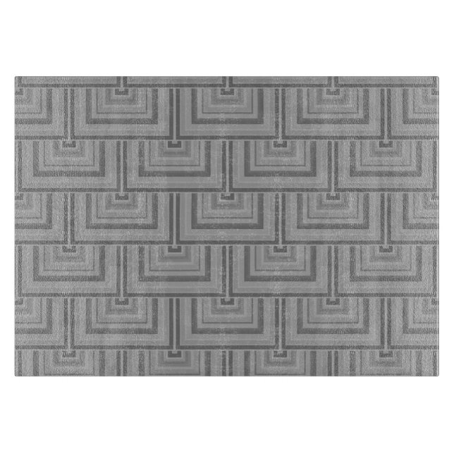 Grauquadratische Waage Schneidebrett (Vorderseite)